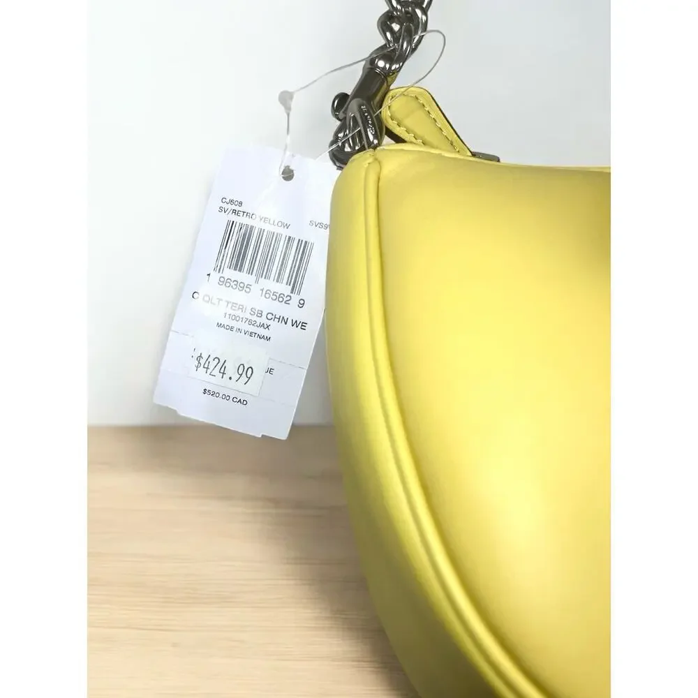 New With Tags Coach CJ608 Teri Shoulder Bag With Signature Quilting